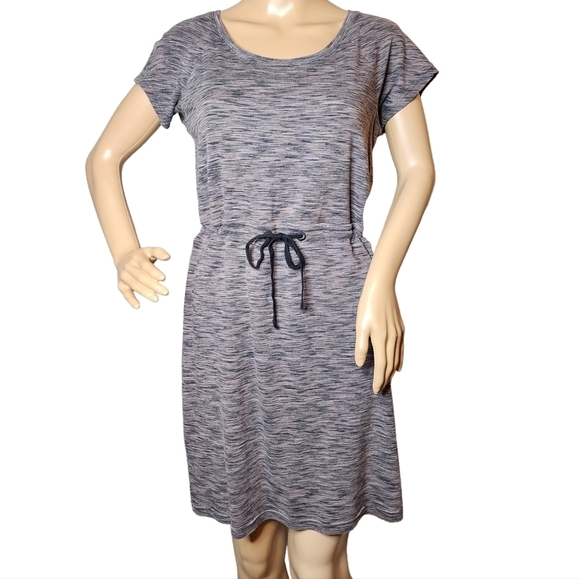 Columbia heathered taupe stretch short sleeve dress. Size small - Picture 1 of 16
